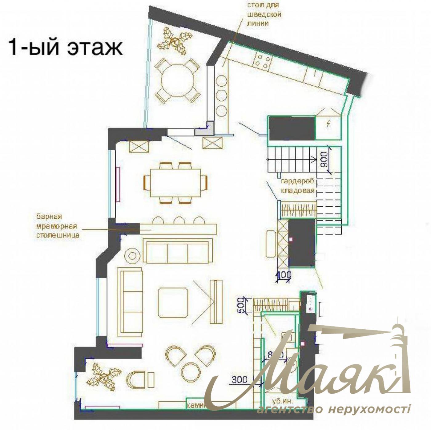 Sale of a view apartment in the residential complex "Fundukleevsky", Bohdan Khmelnitsky street