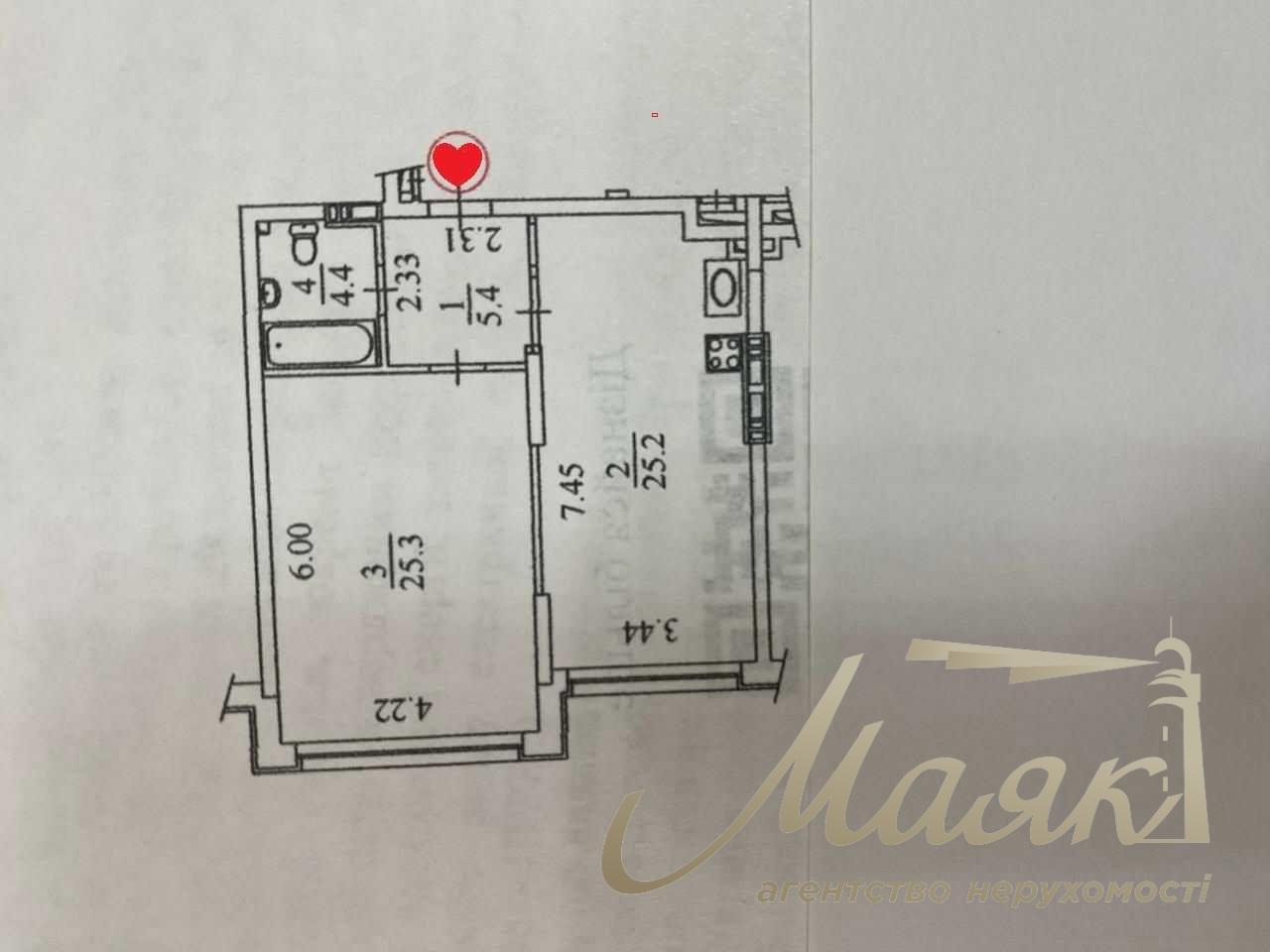 Sale of 1-room apartment 61m2, Premium Class Residential Complex "Obolon Residences" Obolon