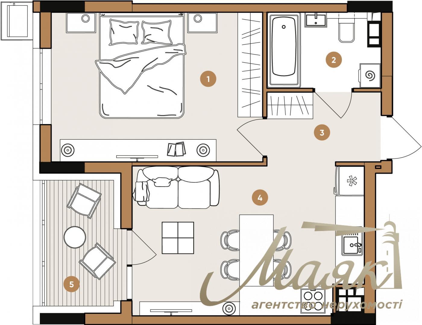 Продаж Квартира 45 м² ЖК OLEGIV Podil, Поділ, Київ