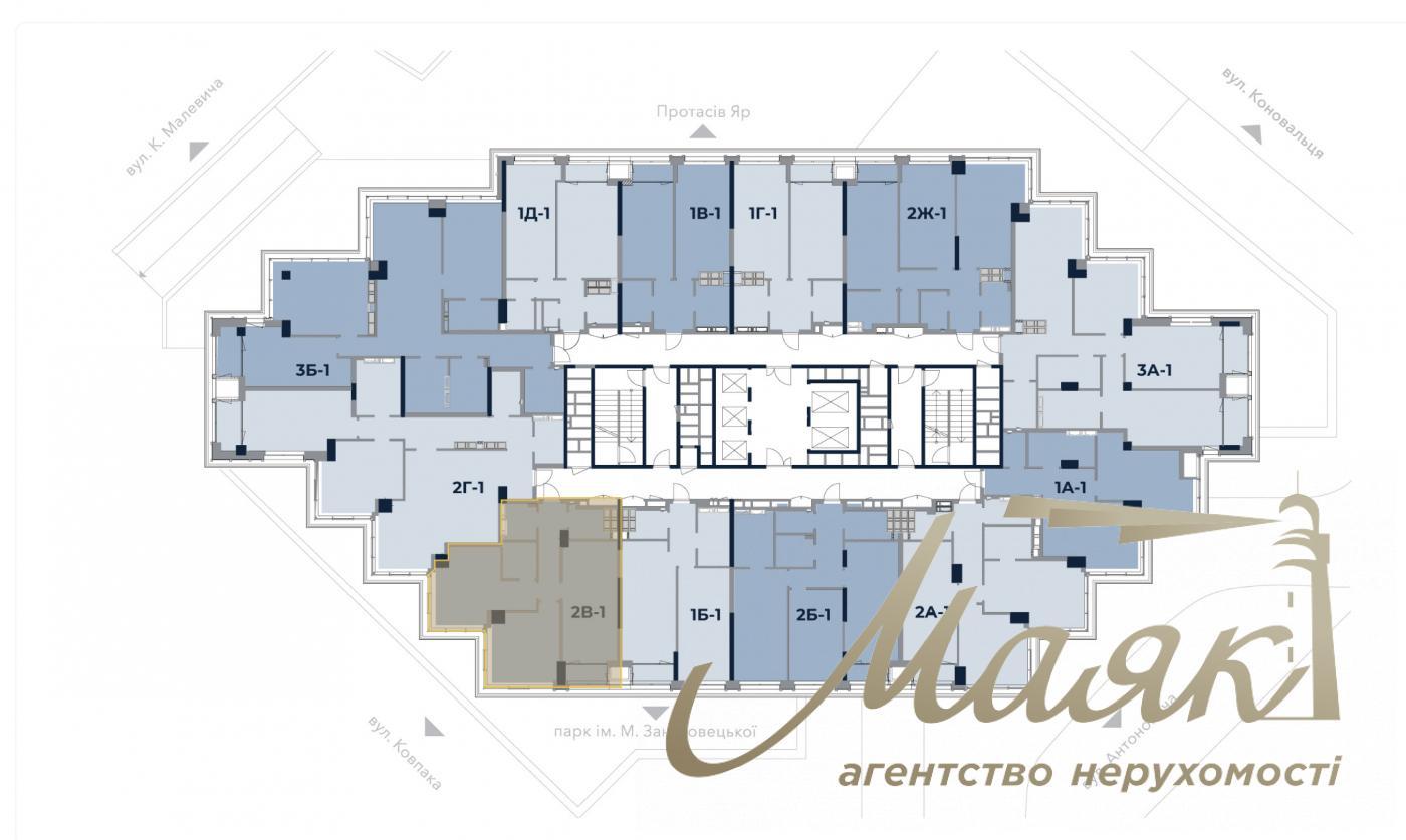 Продажа 2-комнатной квартиры ЖК А136 ул. Антоновича