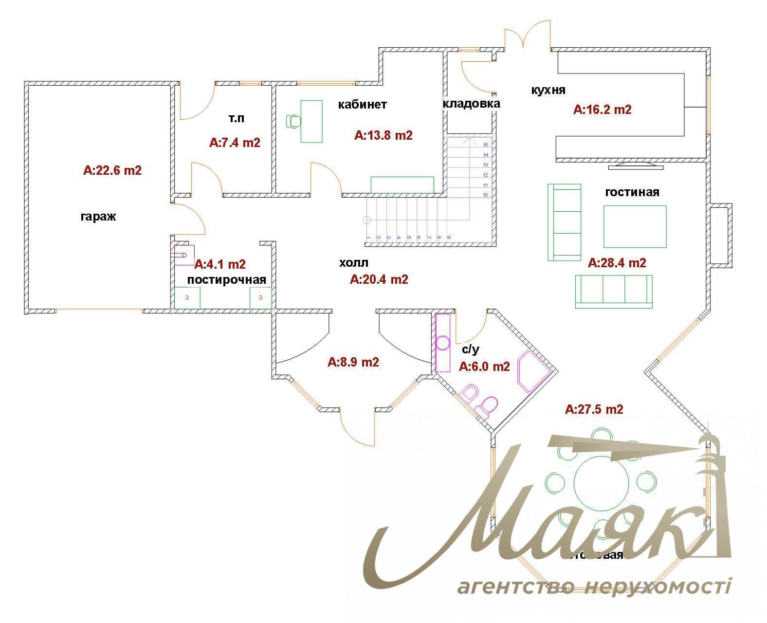 Оренда будинку 260м2 з басейном у Лісниках. КМ "Зелений Гай"