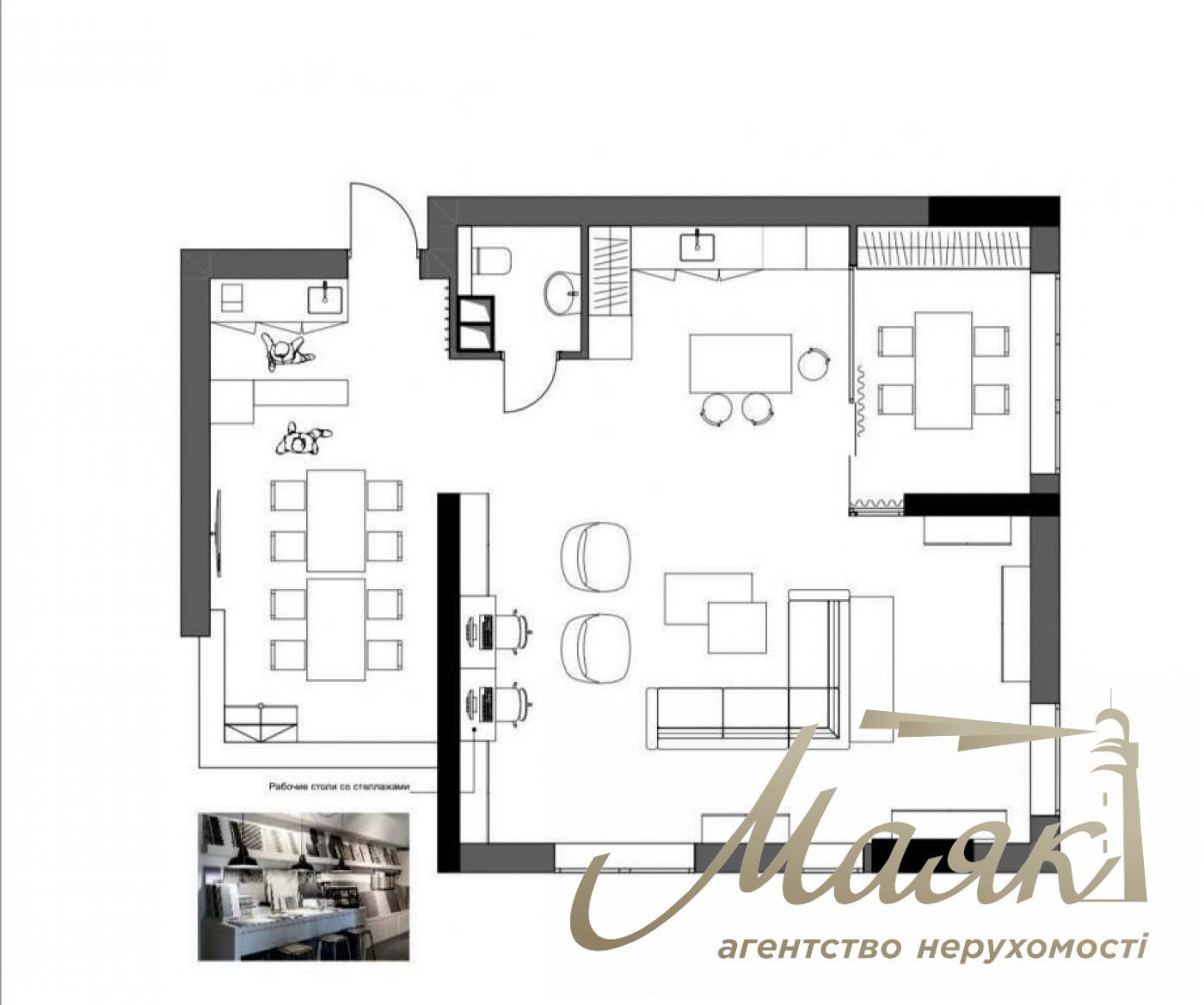 Продаж комерційного приміщення без ремонту в ЖК Едельвейс