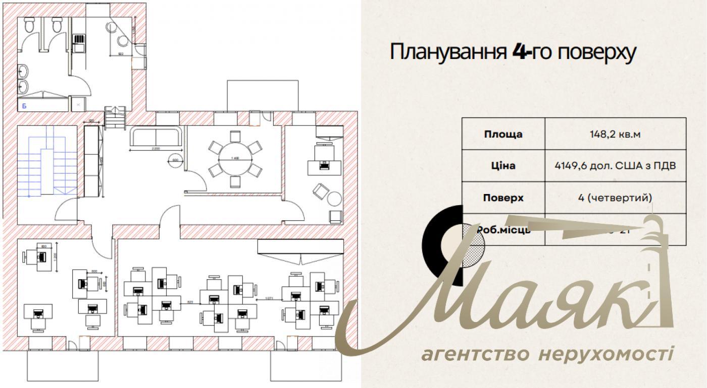 Аренда отдельного офисного здания 548.6 м2 в Центре, Иванка Франка