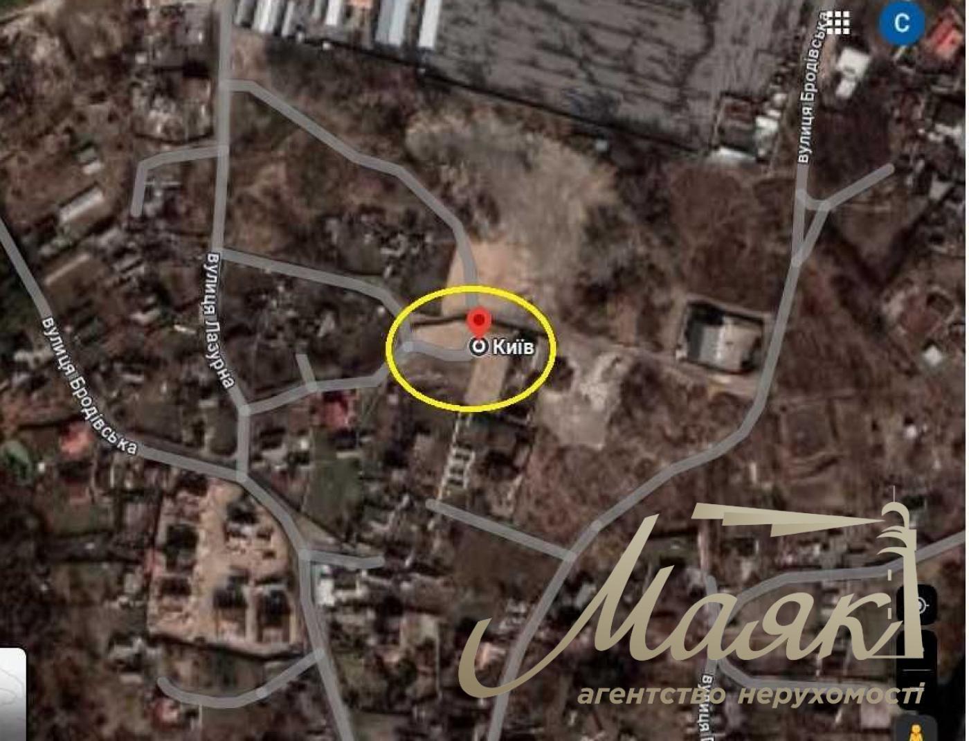 Участок 13сот Киев Бродовская 143-149 Фасад 59метров Огражден подсыпан