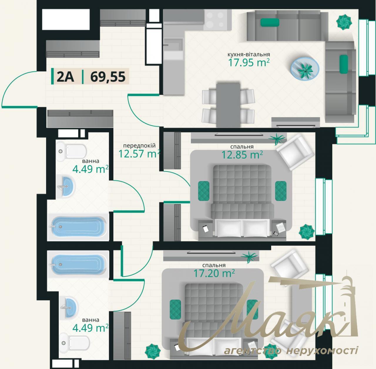 Продажа 2-к квартиры в ЖК EDELDORF HILLS ул.Старонаводницкая