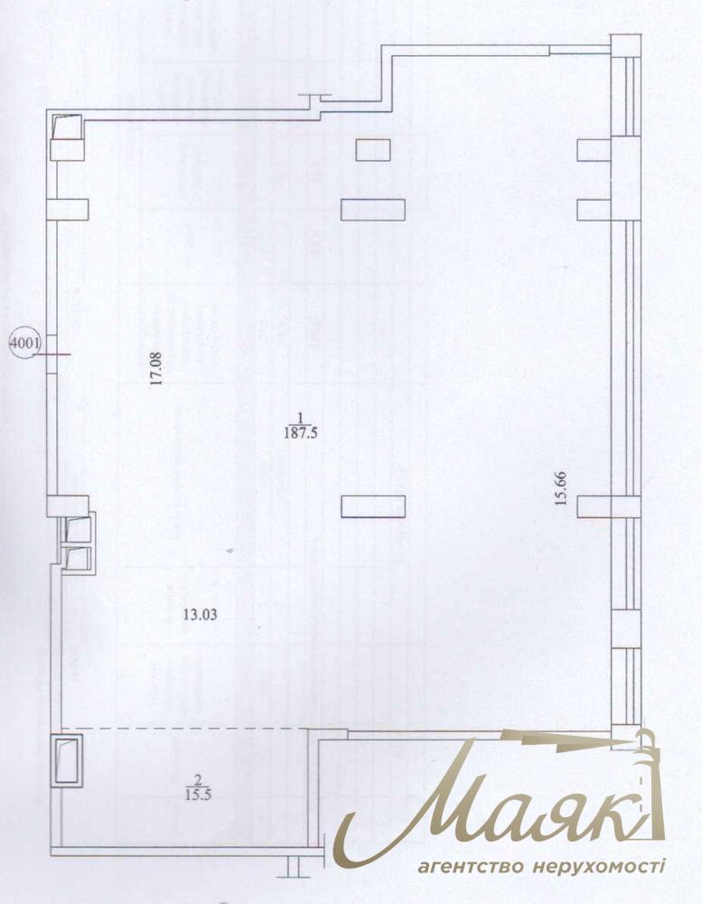 Продаж комерційного приміщення 203м2 на Оболоні.