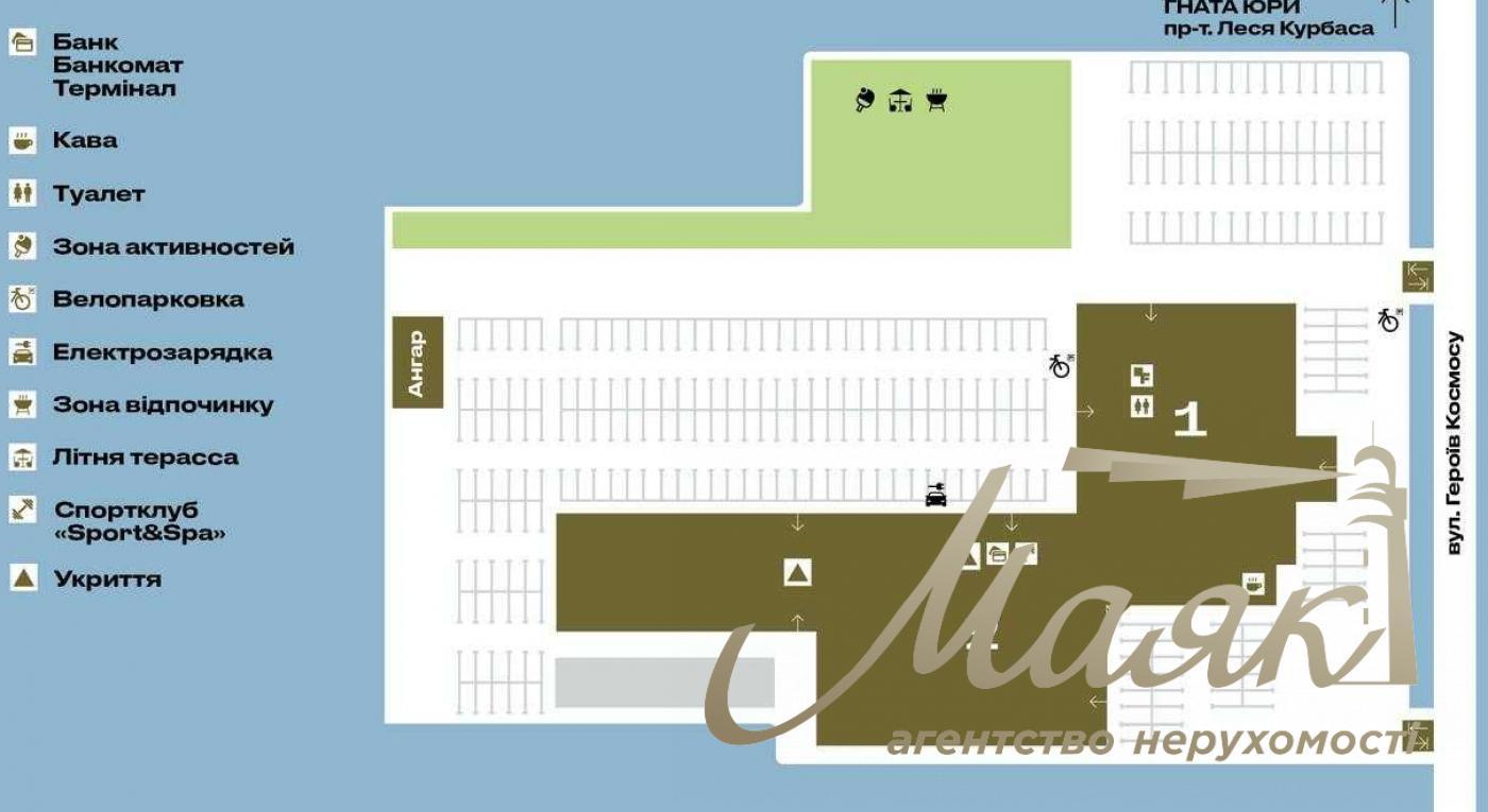 Оренда офісу 1203 м2 в БЦ на Героїв Космосу, Святошино