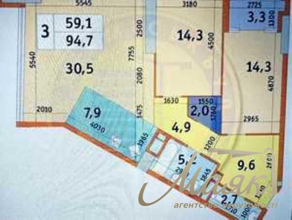 Оренда офісного приміщення площею 95 м² у ЖК «Manhattan City»