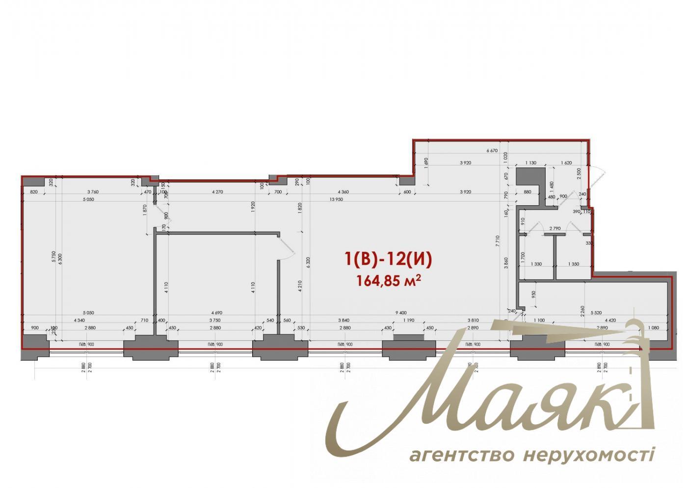 Office for rent 165m2 in BC Business City, Pimonenka 13