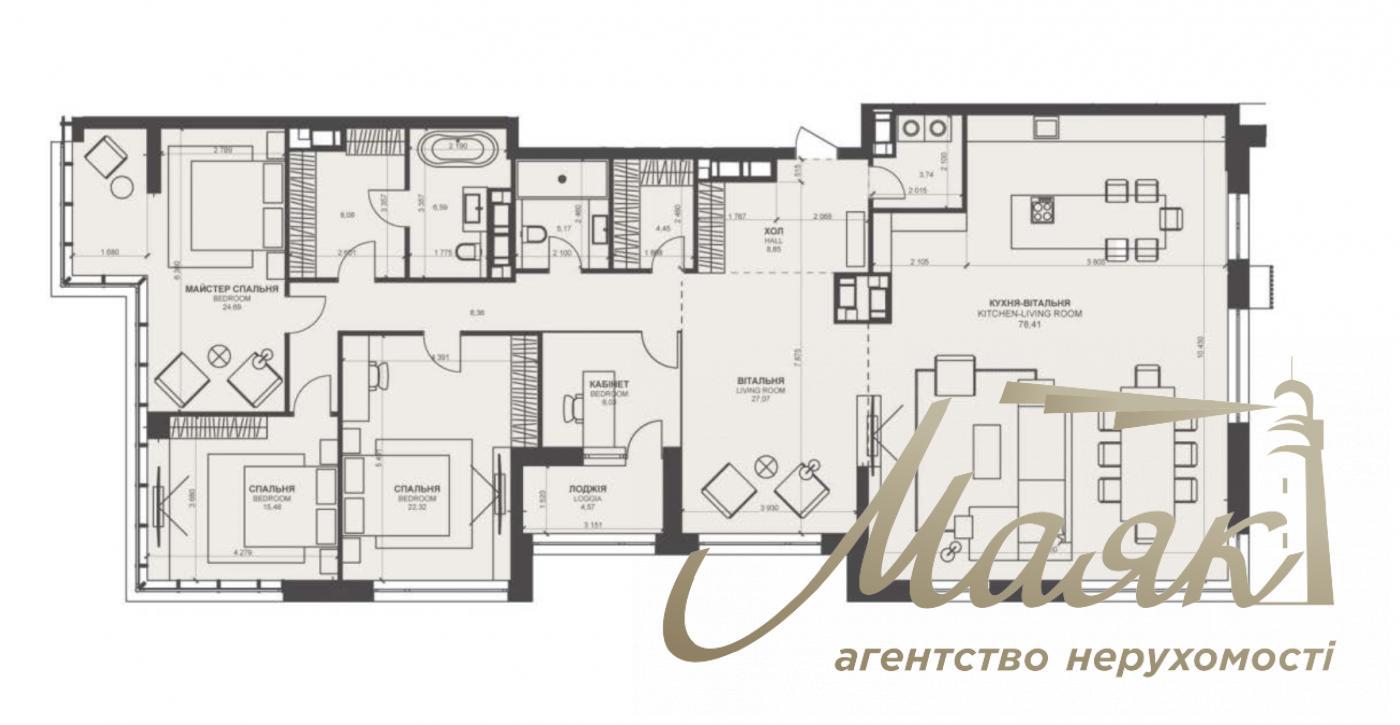 Продаж 5-кімнатної квартири ЖК Трініті, вул. Анрі Барбюса