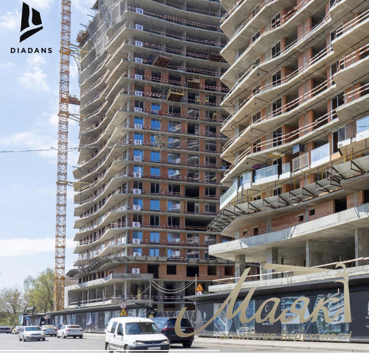 Продажа 2-комнатной квартиры по улице Е. Коновальца 19 ЖК "DIADANS"