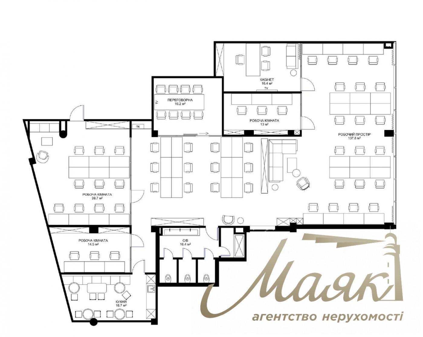 Office for sale BC Zoryanyi, Princes Ostrozhskikh str.