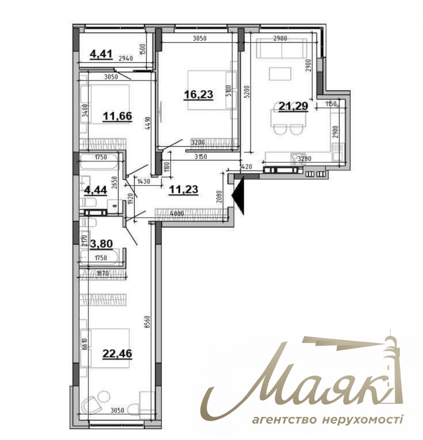 Продажа 3-комнатной квартиры в ЖК Sister, ул. Клеманская 3