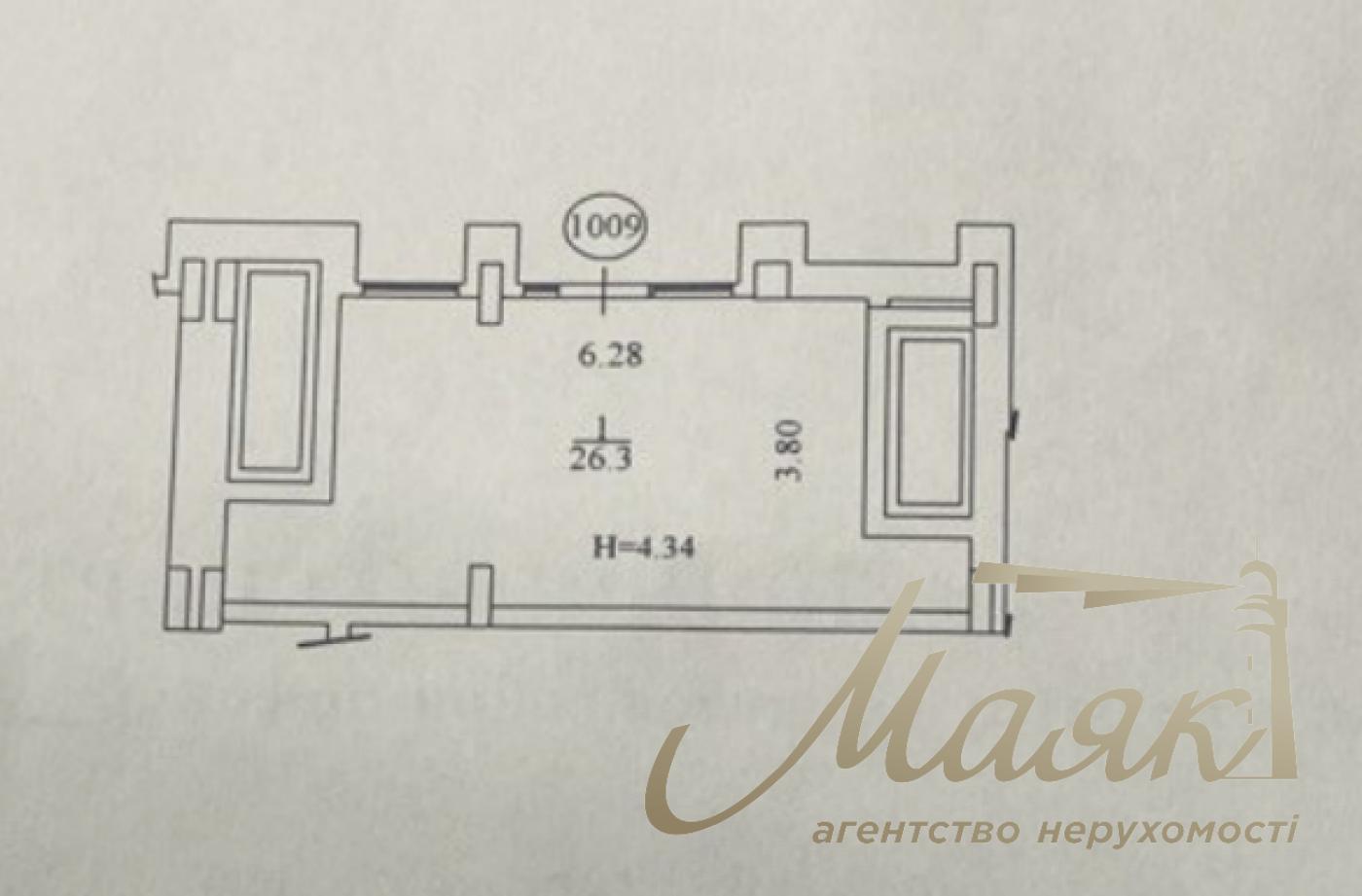 Sale of facade premises 26.3 m2, residential complex UNIT HOME.