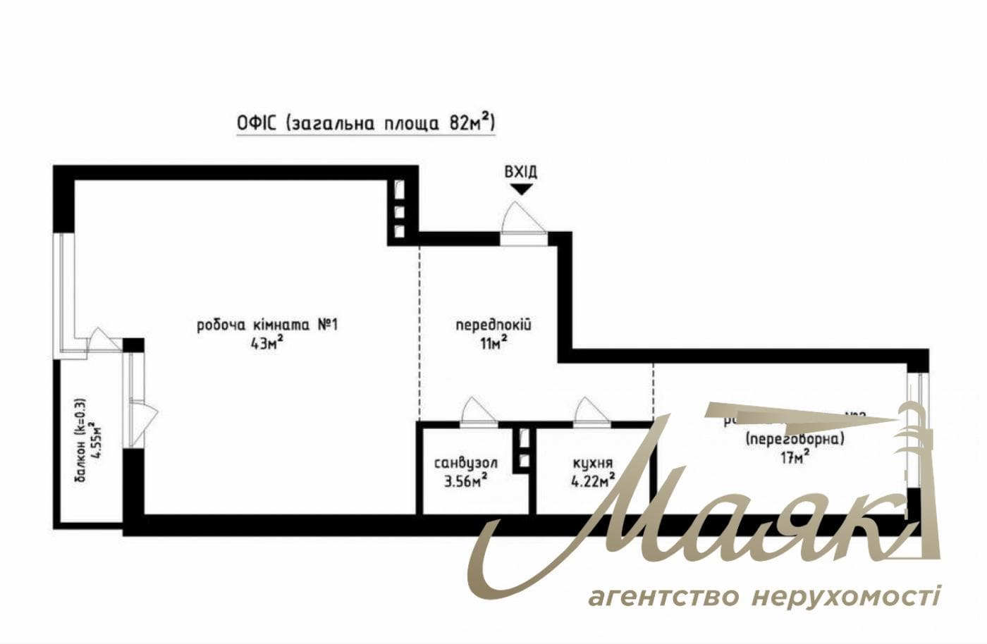 Оренда офісу площею 82 м² у ЖК «Французький квартал 2», Печерськ