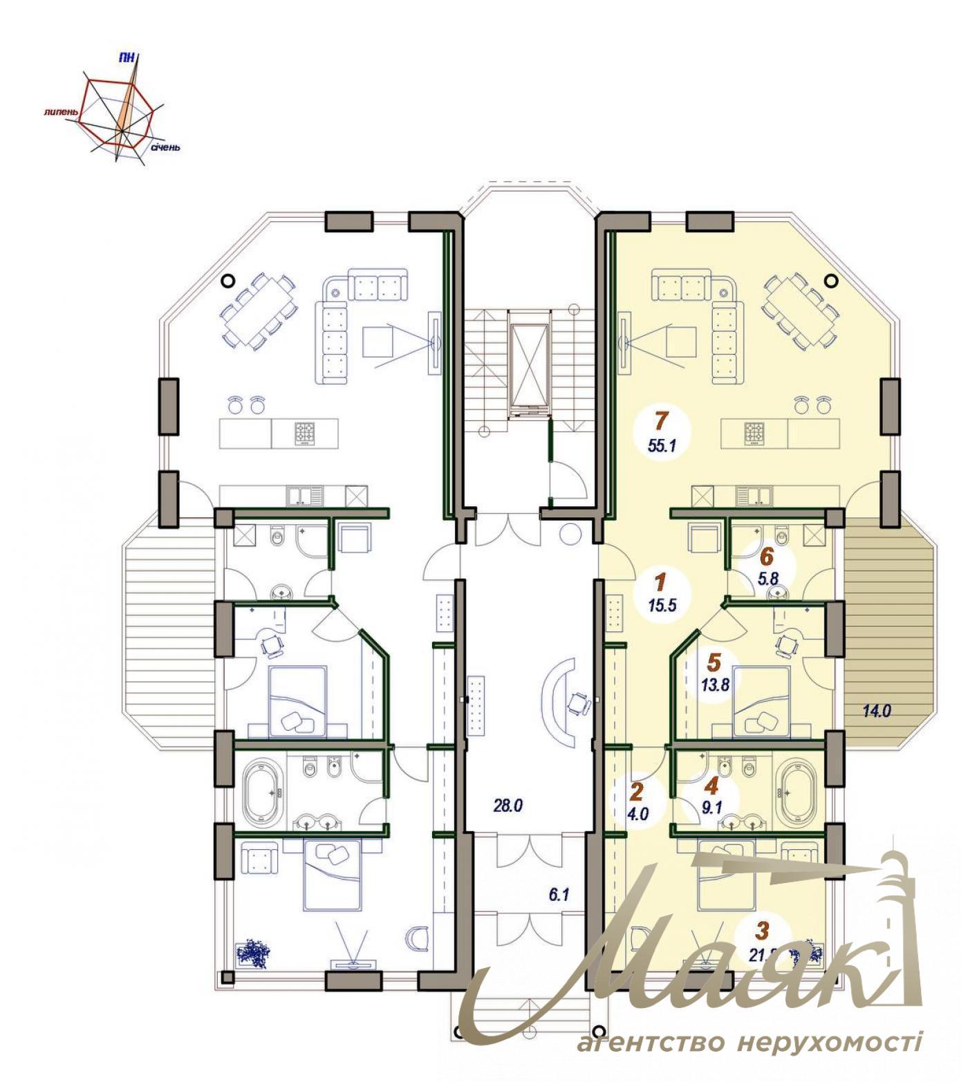 Продаж квартири 170м2 у Клубному будинку на Мічуріна 19б, Центр, Печерськ