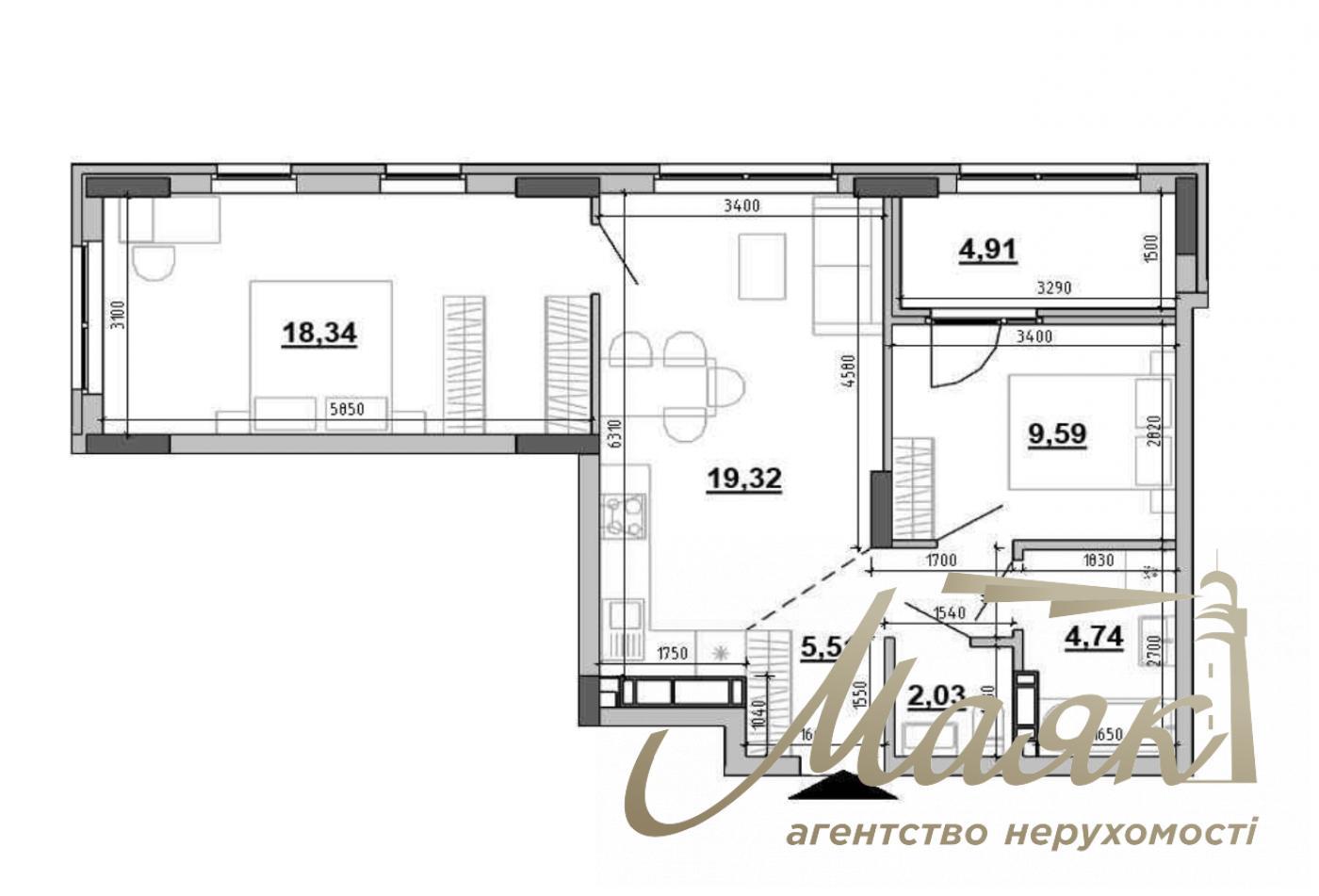 Продажа 2-комнатной квартиры в ЖК Sister, ул. Клеманская 3