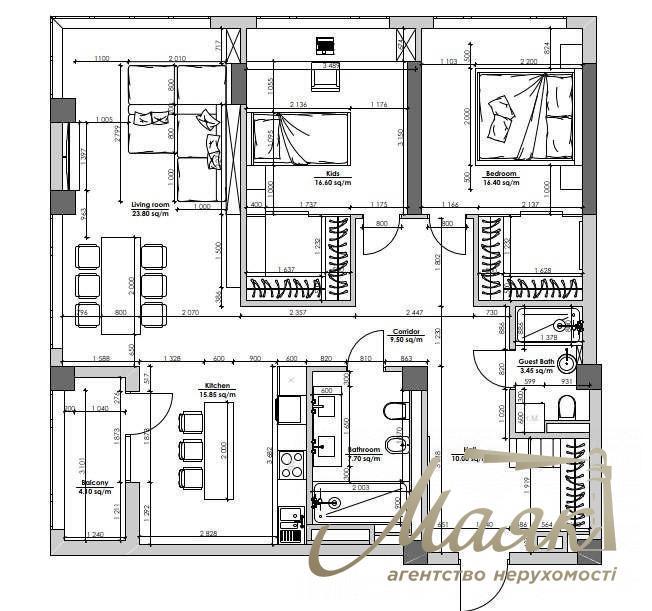 Продажа 3к квартиры, 105м2, ЖК Chicago central house