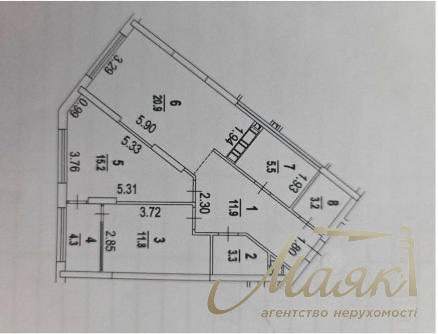 Просторная видовая квартира в ЖК Great (Грейт), Днепровская Набережная 15К