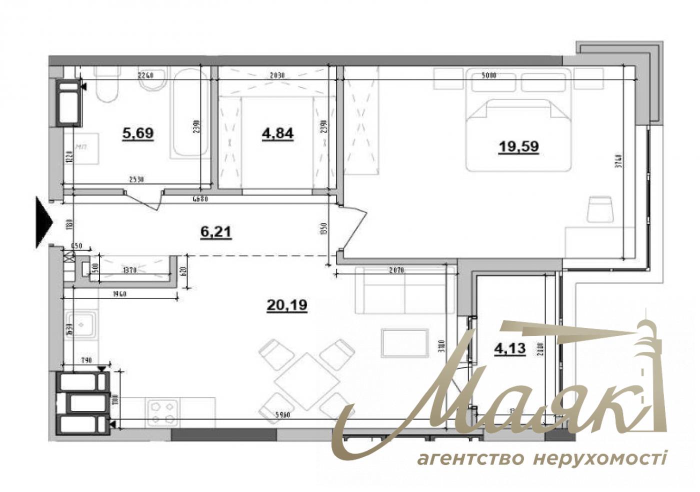For sale 1k. apartment 60m in Residential Complex Maxima Residence, Maxima Residence, Konovaltsa str., Pechersk