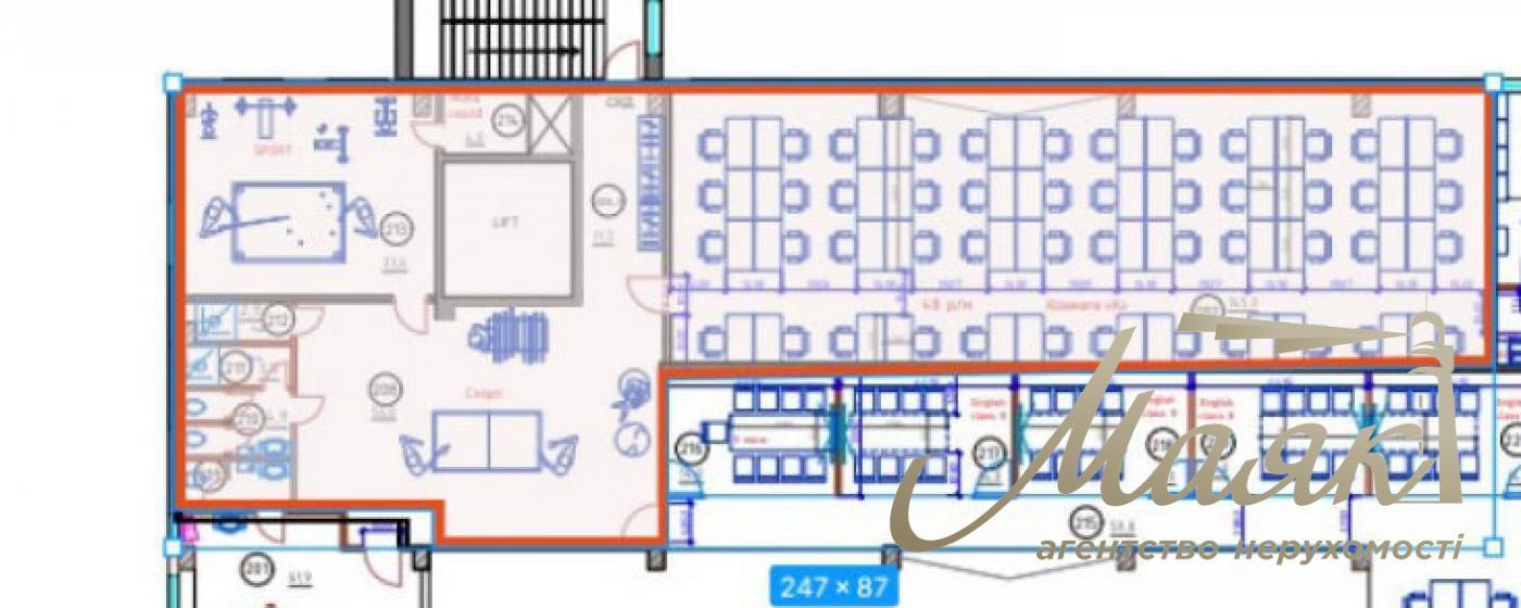 Office space for rent 357m2 in the center, Rostislavskaya st.