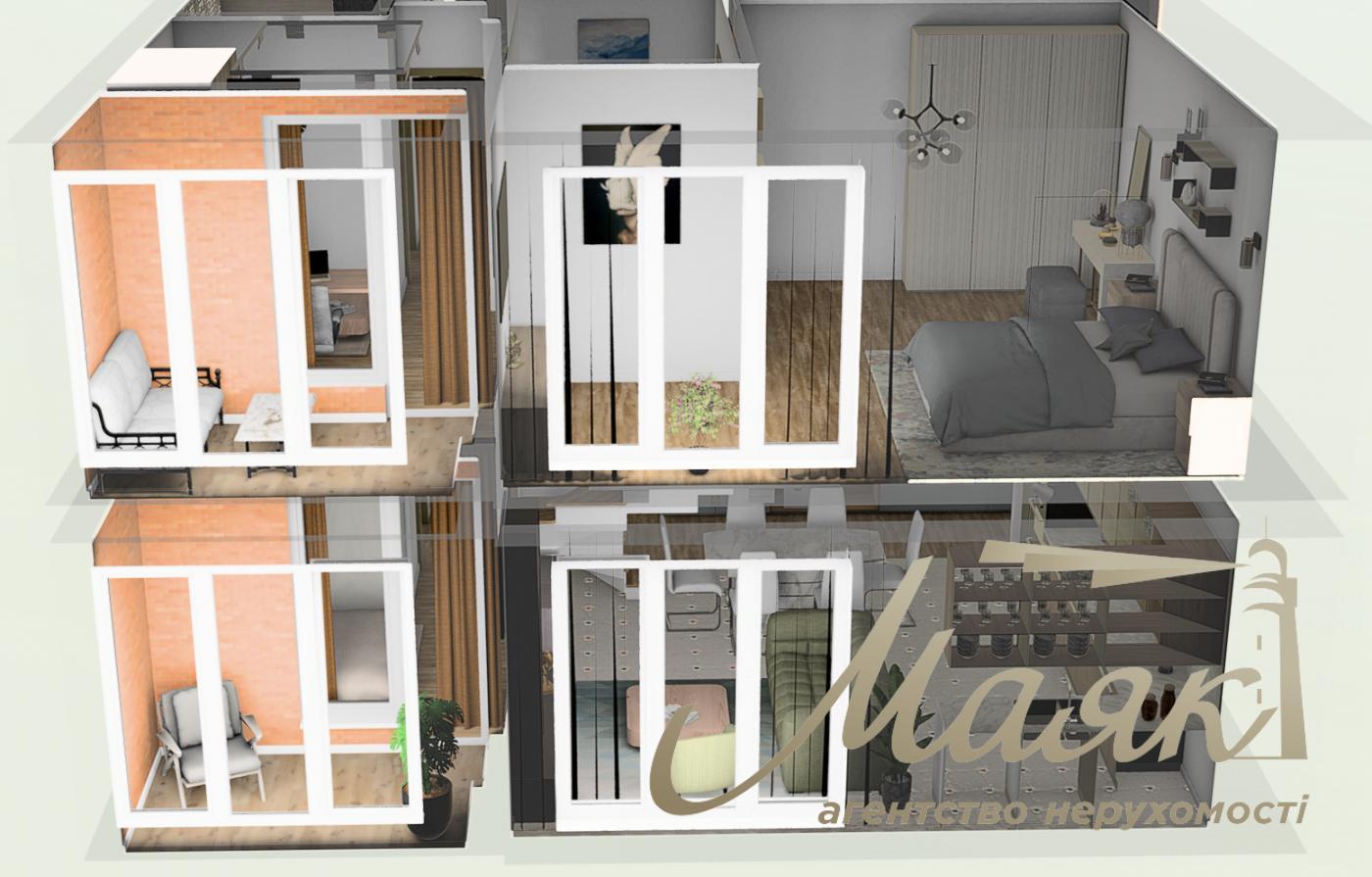 Продаж дворівневої 5-кімнатної квартири по вул. Клеманська 3 у ЖК Sister