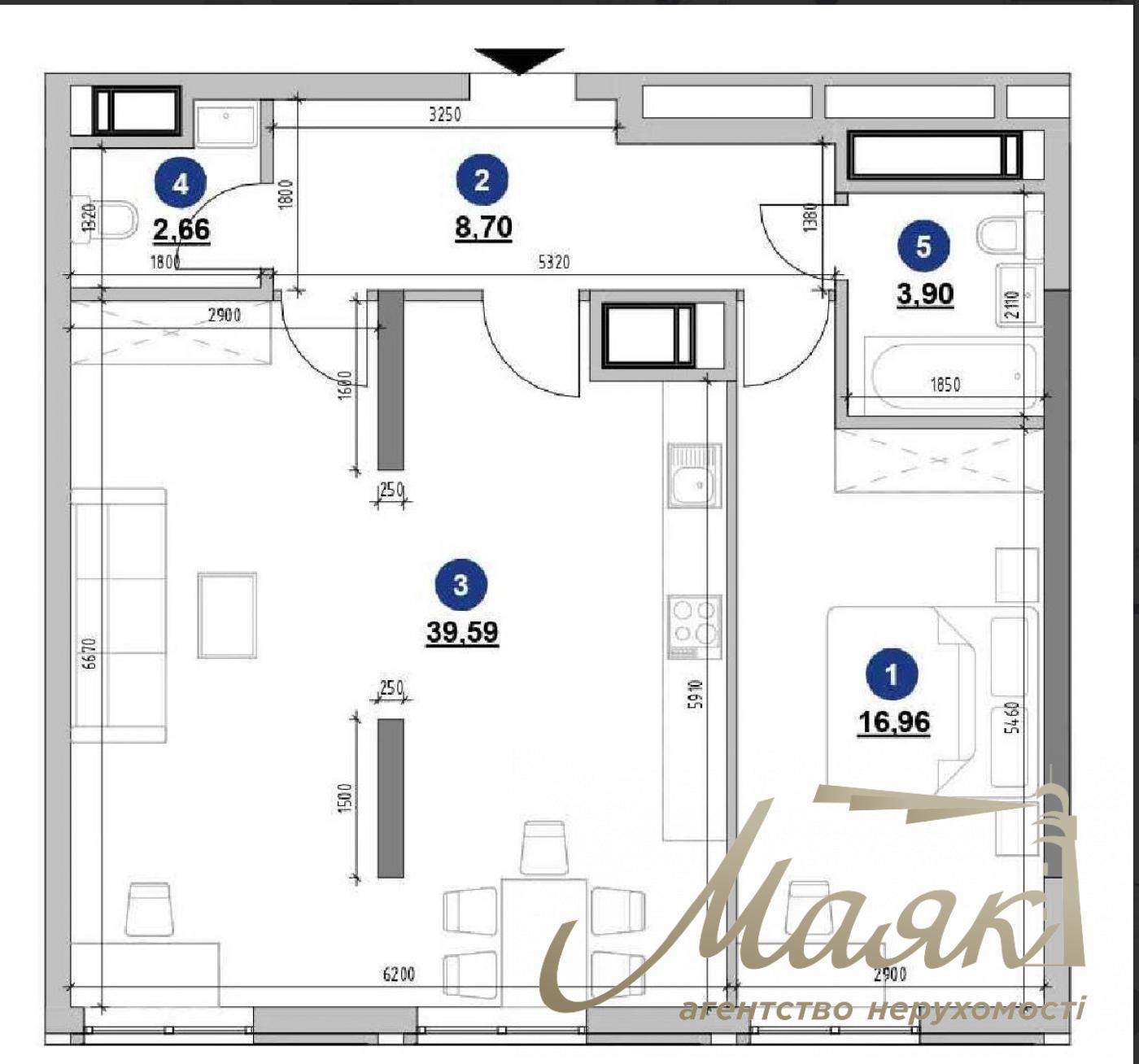 Продаж 1к квартири 71.81м2 ЖК Nordica, 1 будинок