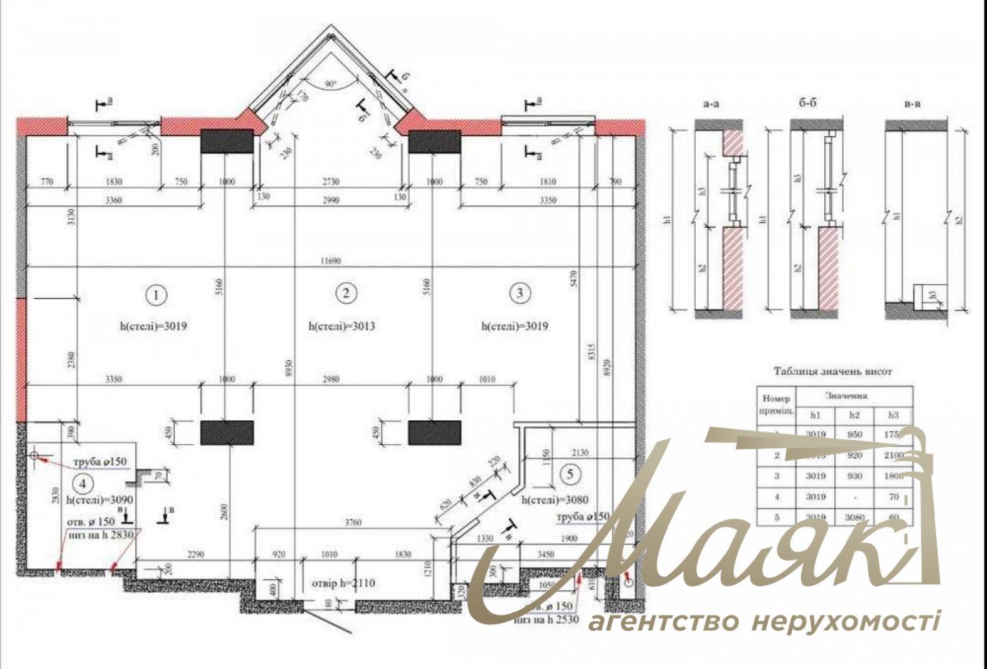 Sale of 3-room apartment (100m2) in residential complex Delmar