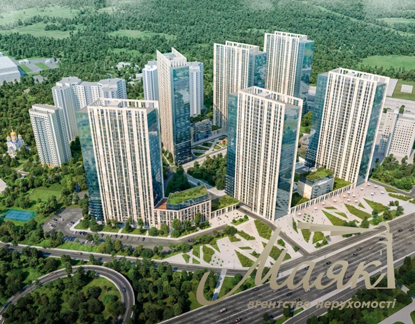 Продаж видової 2-кімнатної квартири 59 м2 у ЖК Метрополіс, Теремки