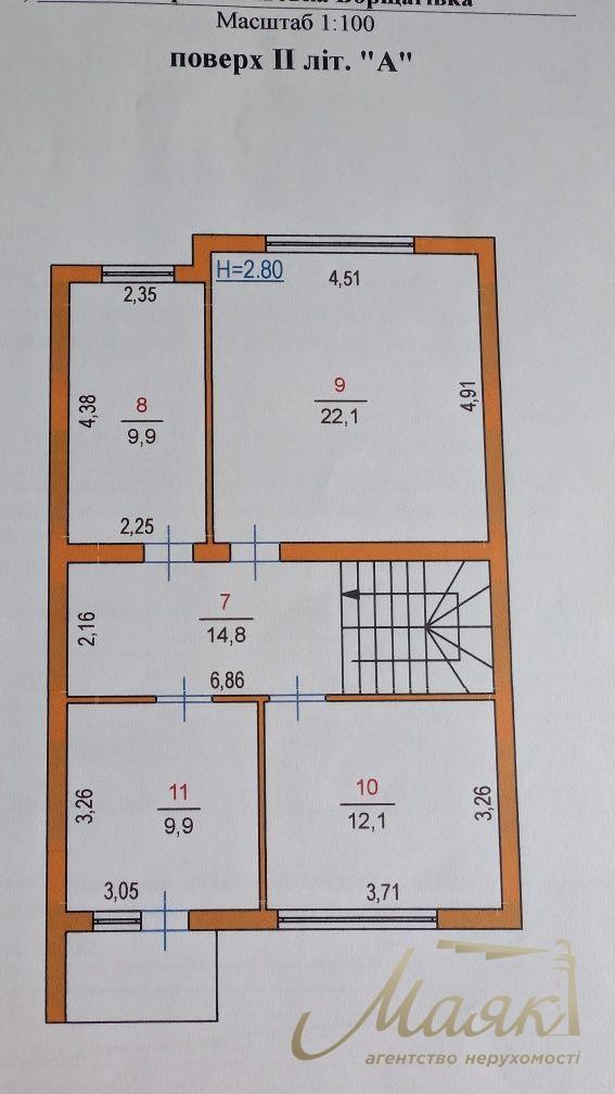 Продаж дуплексу 135м2 з ремонтом і меблями в центрі Петропавлівської Борщагівки