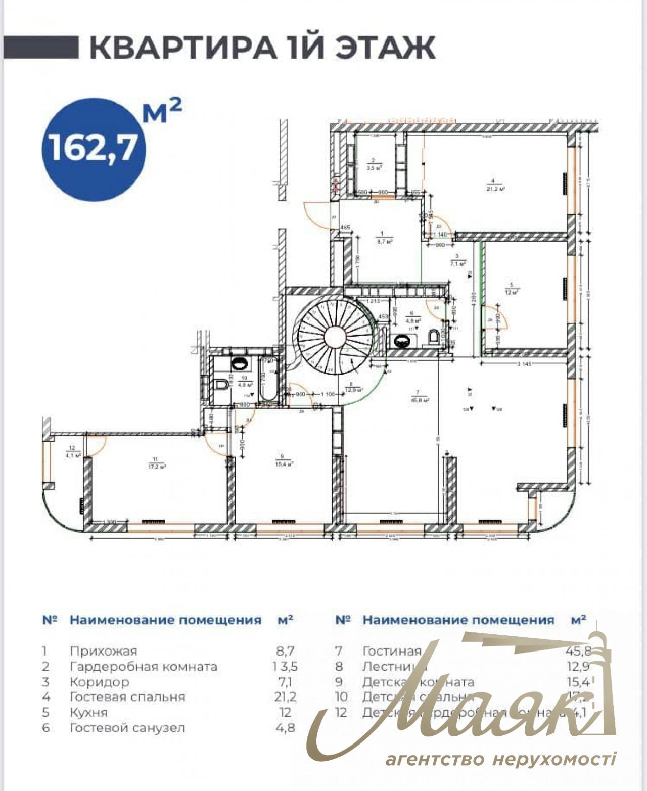 Sale of a penthouse with a view and a terrace of 416 m2 on Dneprovskaya Embankment, Osokorki