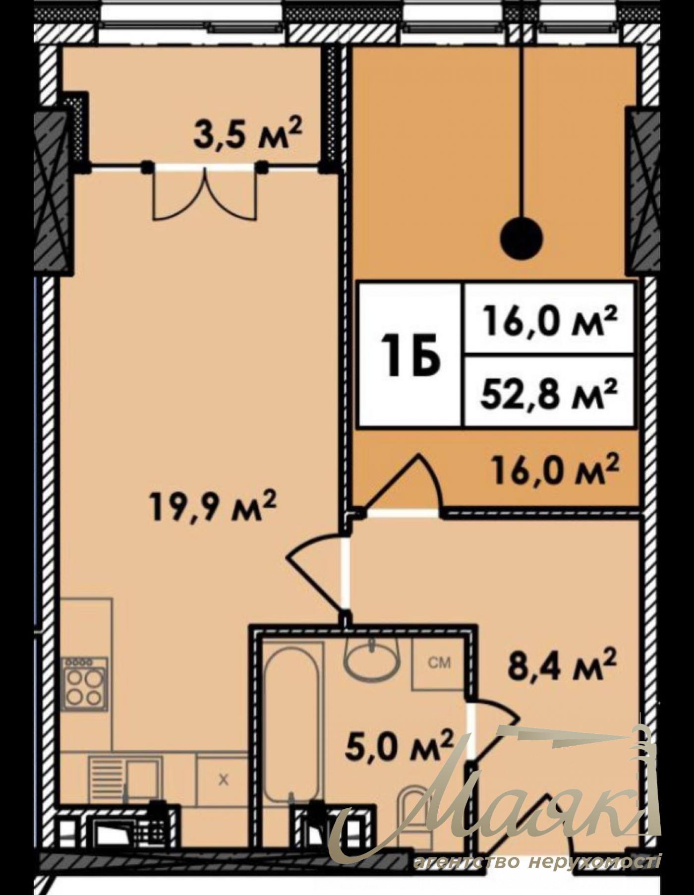 Продажа 1-комнатной квартиры, 53 м2, ЖК Manhattan City, Киев