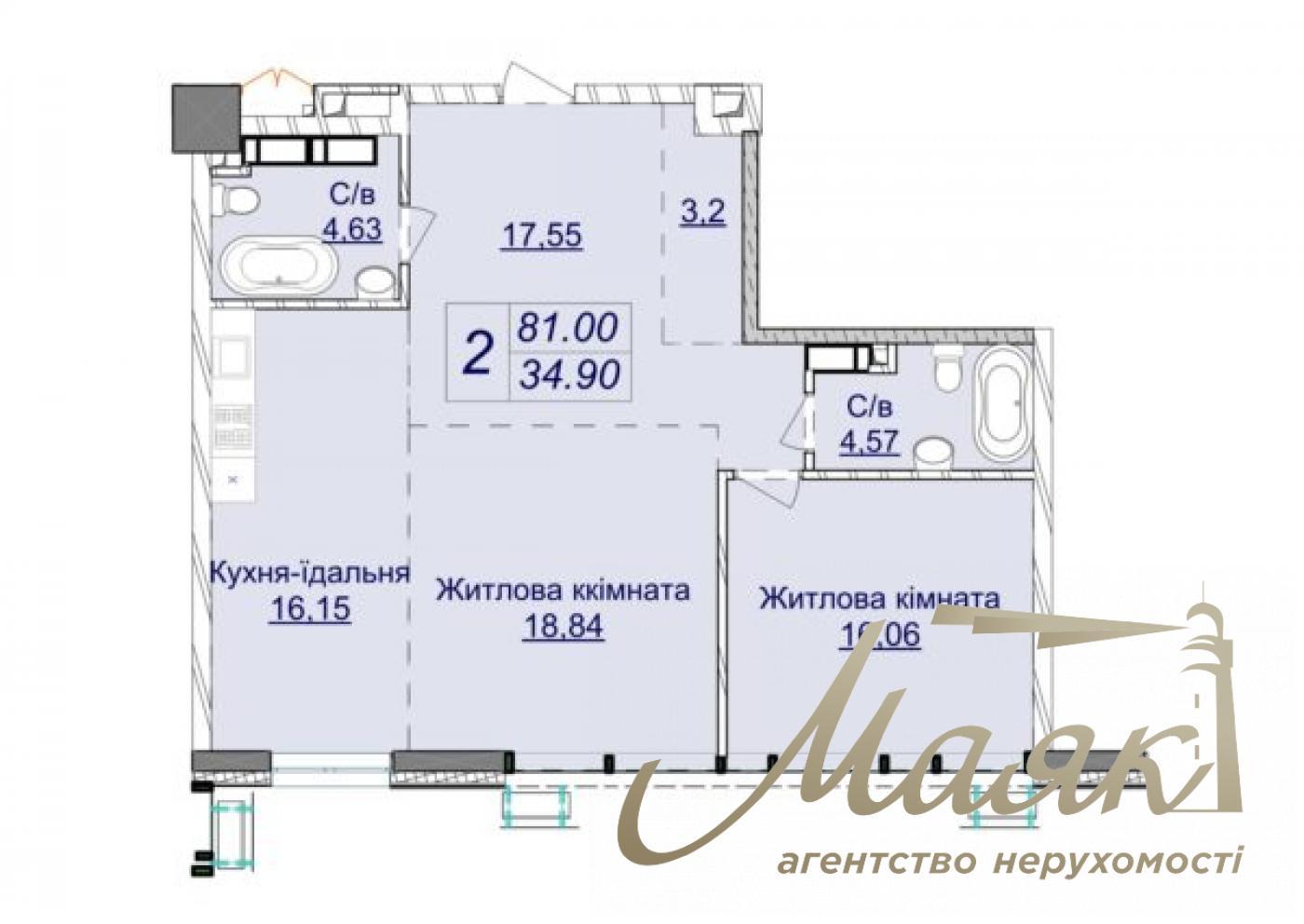 Продажа 2-х комнатной квартиры, 81 м2 в ЖК Новопечерские Липки Драгомирова