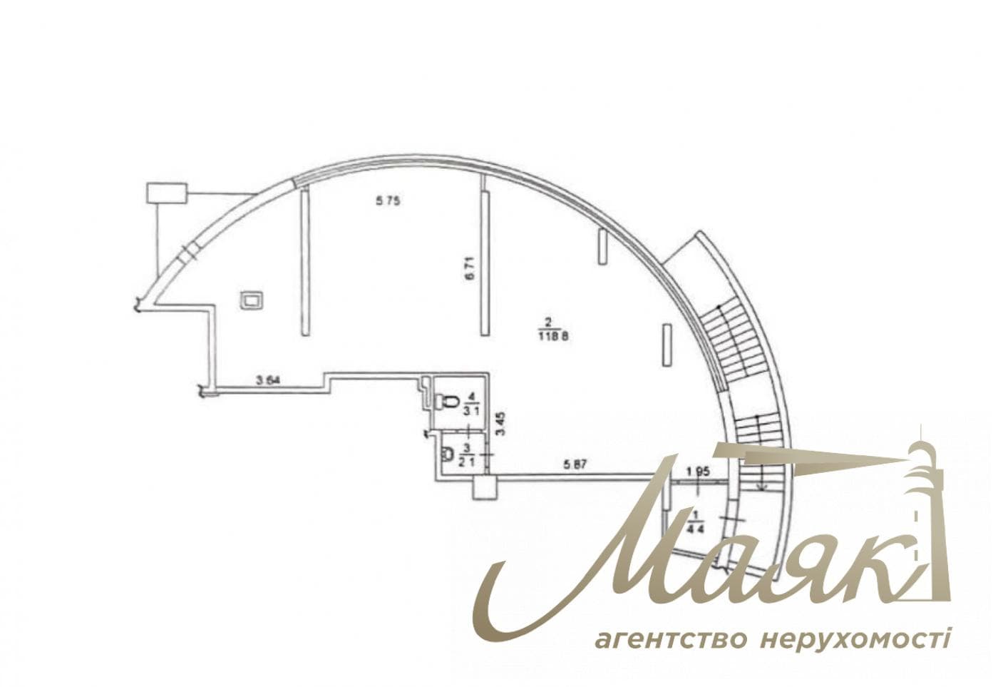 Продажа коммерческого помещения 160 м2 в ЖК Престиж Холл, Тютюнника 37/1, Центр