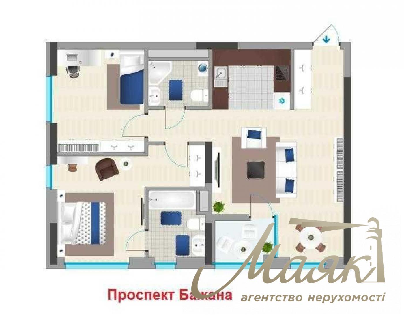 Продаж квартири 74м2 ЖК Славутич 2.0 ЖК Славутич 2.0