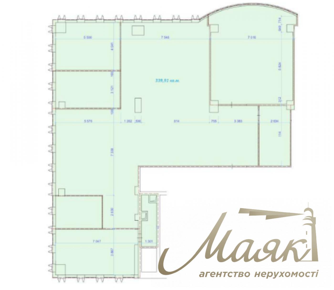 Office for rent 271m2 BC Horizon Park 12 Amosova str. Solomenka