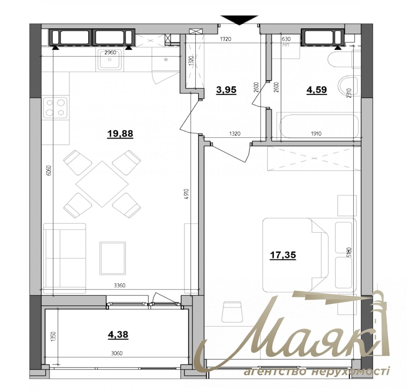 For sale 2-bedroom apartment Residential Complex Maxima Residence, Konovalets str.