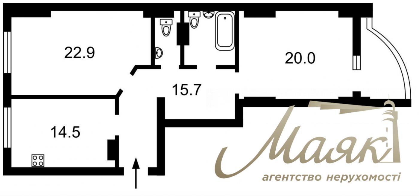Продаж нової, дизайнерської 2к квартири 86м2, Поділ Плаза & Резиденс