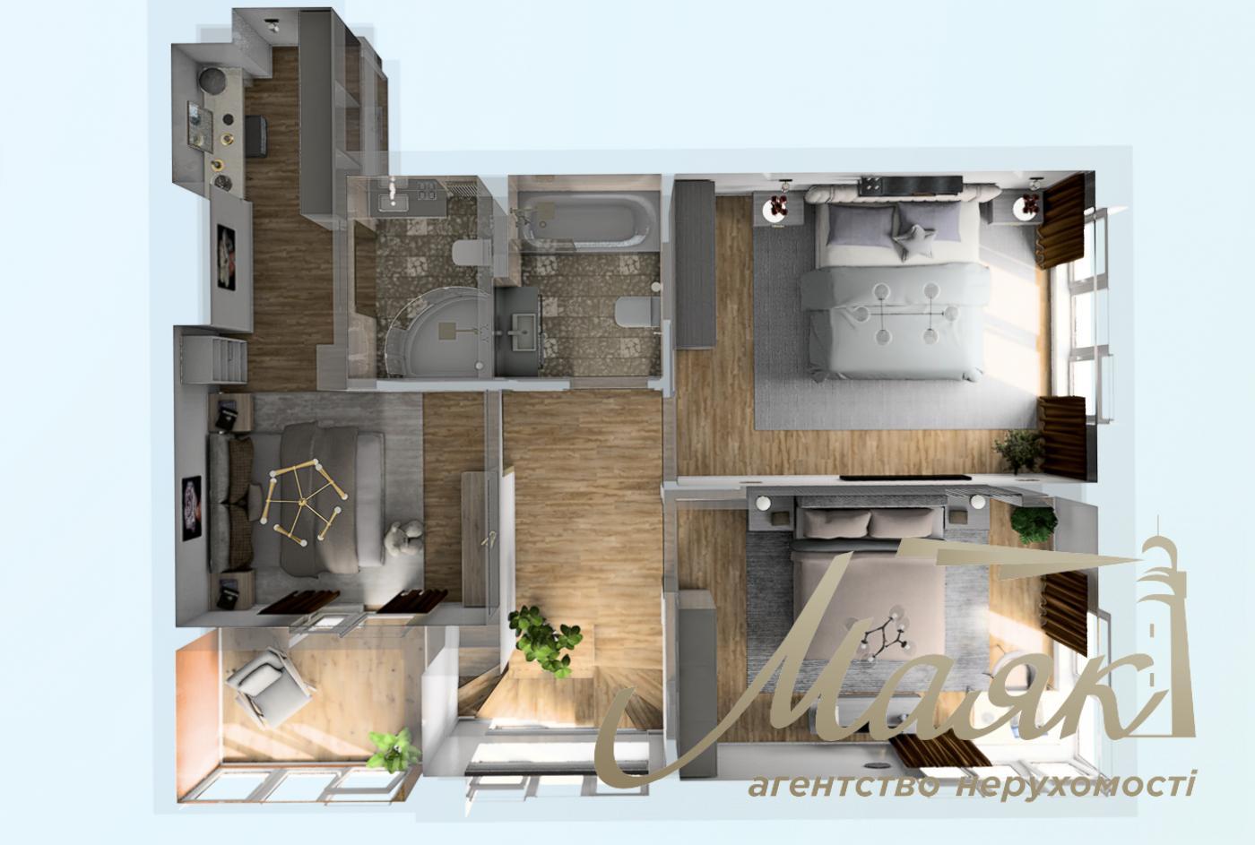 Продаж 4-кімнатної квартири в ЖК Sister, вул. Клеманська 3