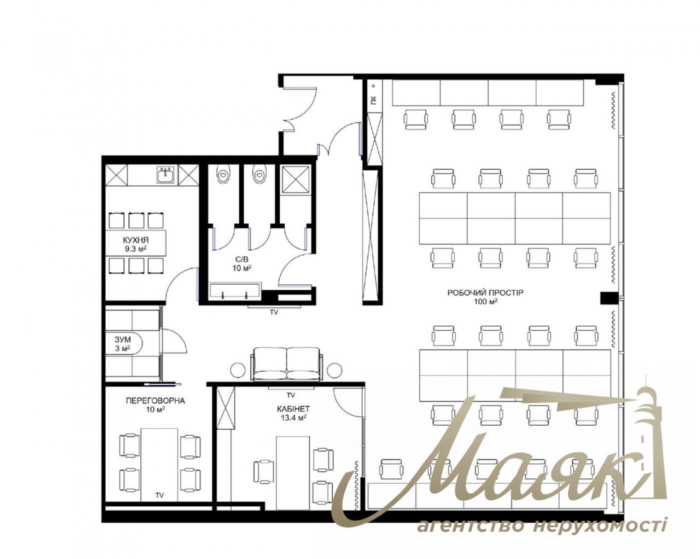 Office for sale BC Zoryanyi, Princes Ostrozhskikh str.