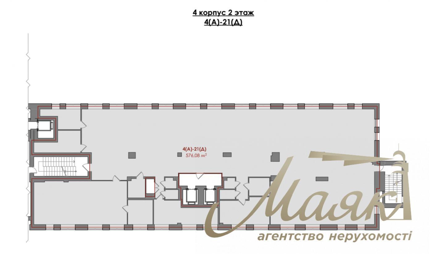Office for rent 645m2 in BC Business city, 13 Pimonenka str.