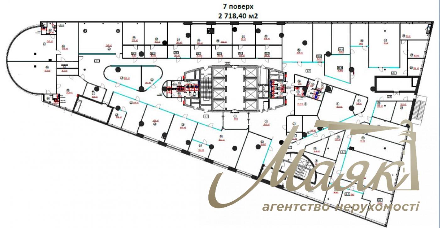 Оренда офісу 2718м2 БЦ Parus вул. Мечникова 2 Печерський район м. Палац Спорту