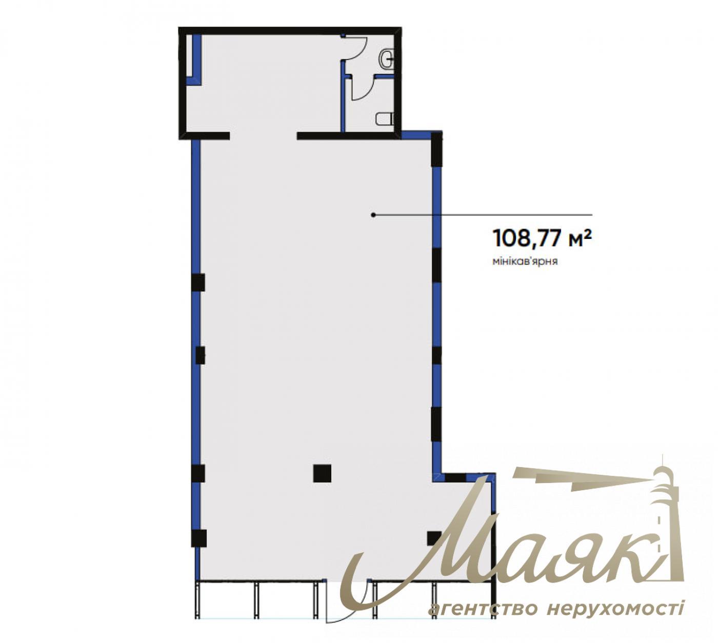 Продаж комерційного приміщення 108,77м.кв. OLEGIV Boutique Residence, Центр