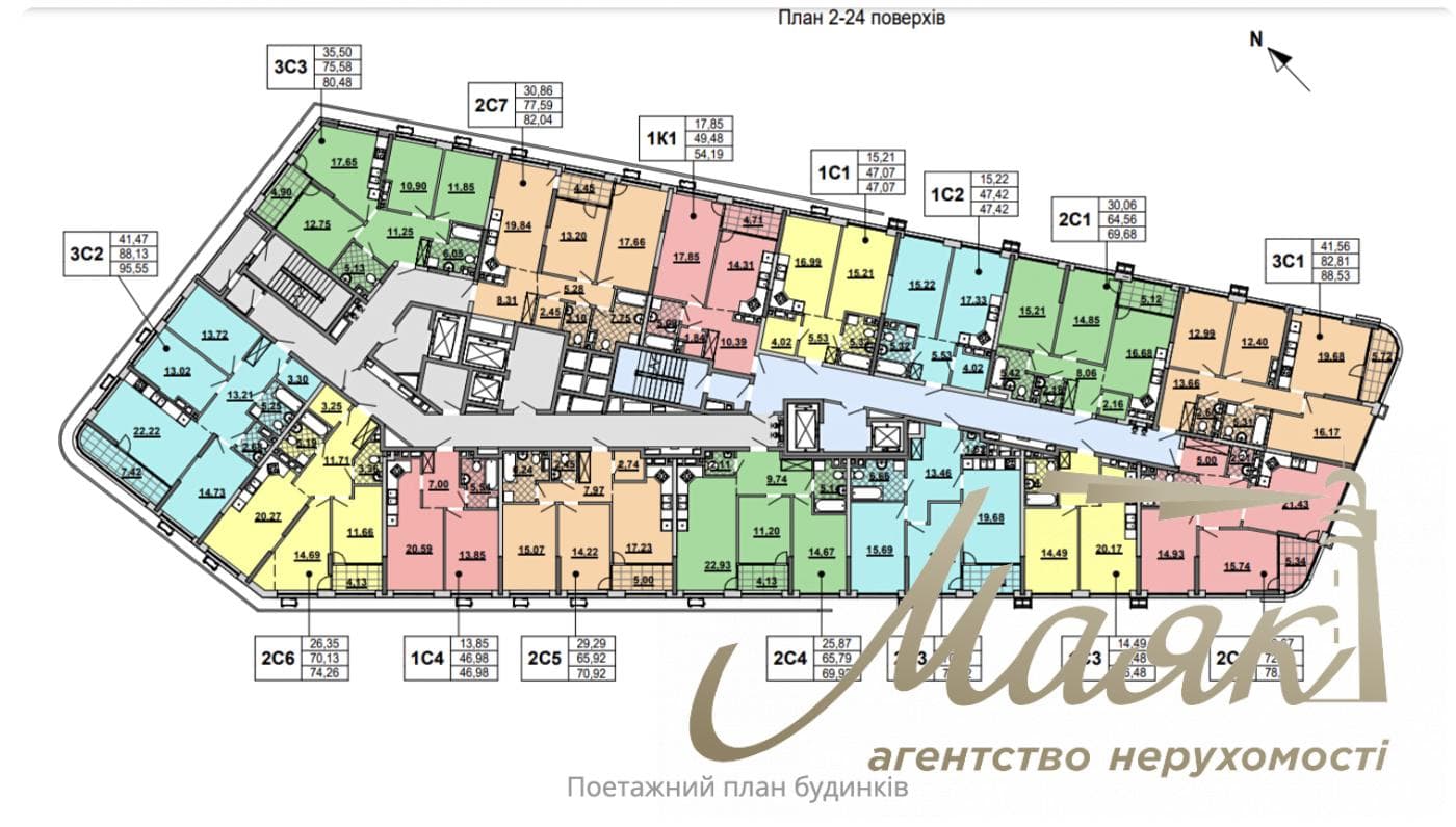 Продаж 2-кімнатної квартири з видом на Дніпро в ЖК GREAT, Осокорки, Київ.