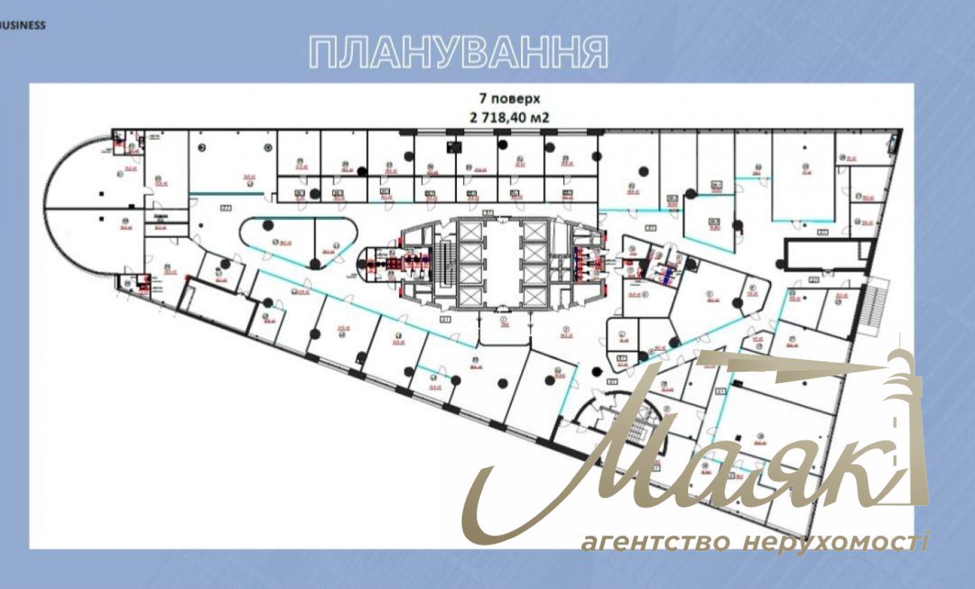 Office for rent 3 207m2 in BC Parus, Mechnikova str. 2, Pechersky district.