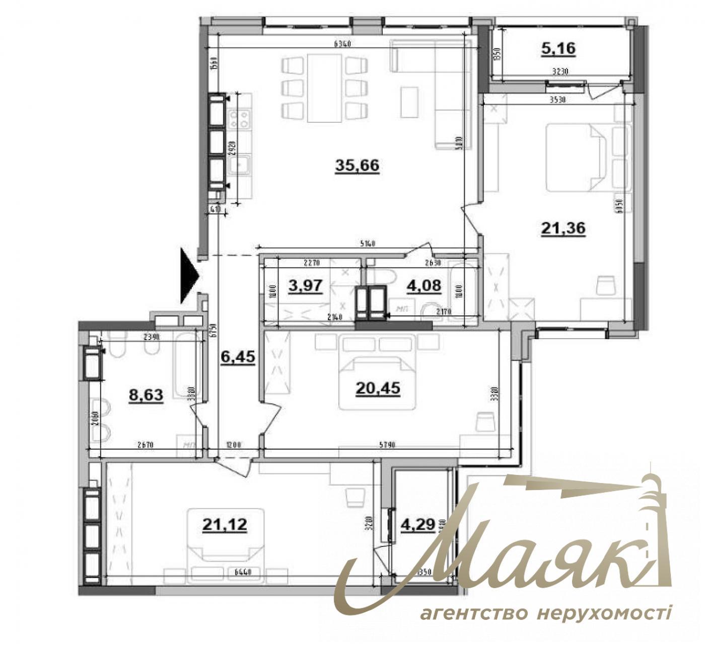 Продаж 3-кімнатної квартири 131м у ЖК Maxima Residence, Максима Резиденс, вул. Коновальця, Печерськ