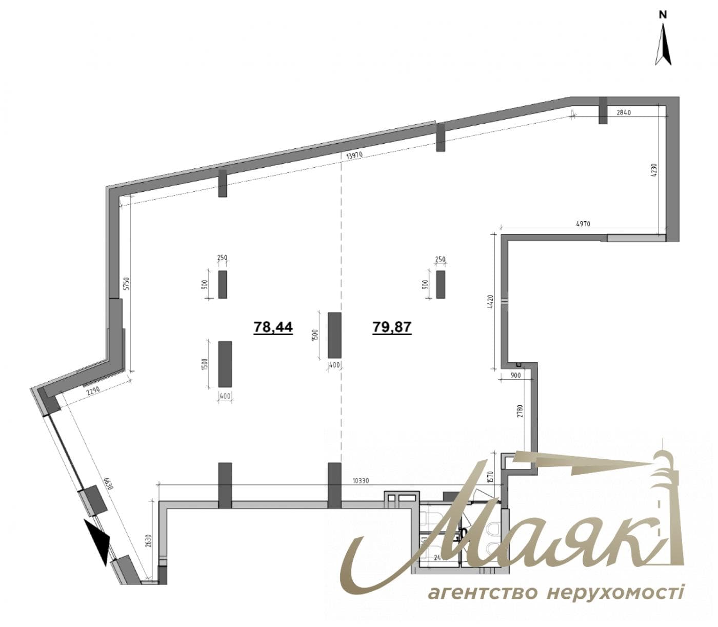 Продаж комерційного приміщення площею 180,27 м² у ЖК «Maxima Residence» у центрі Києва