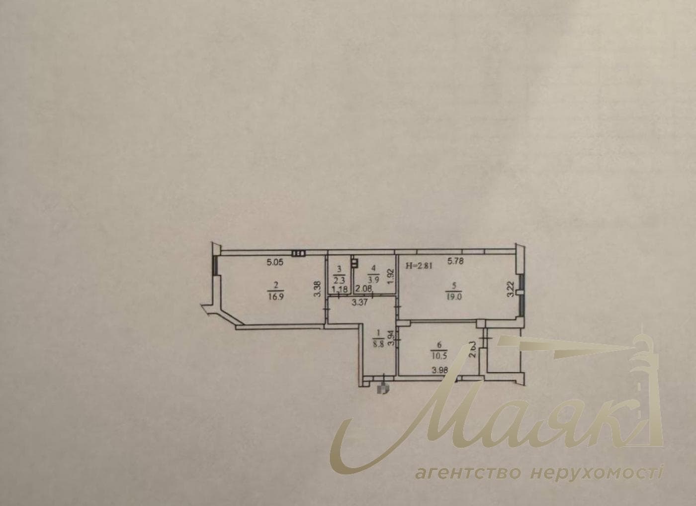 2-room apartment for sale, 63.2 m² in the Rybalsky residential complex, Podolsky District