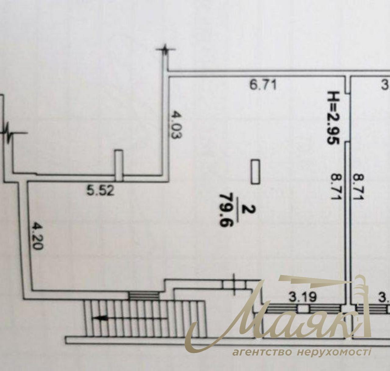 Sale of premises on Levitan street, basement, 80 m2, without renovation