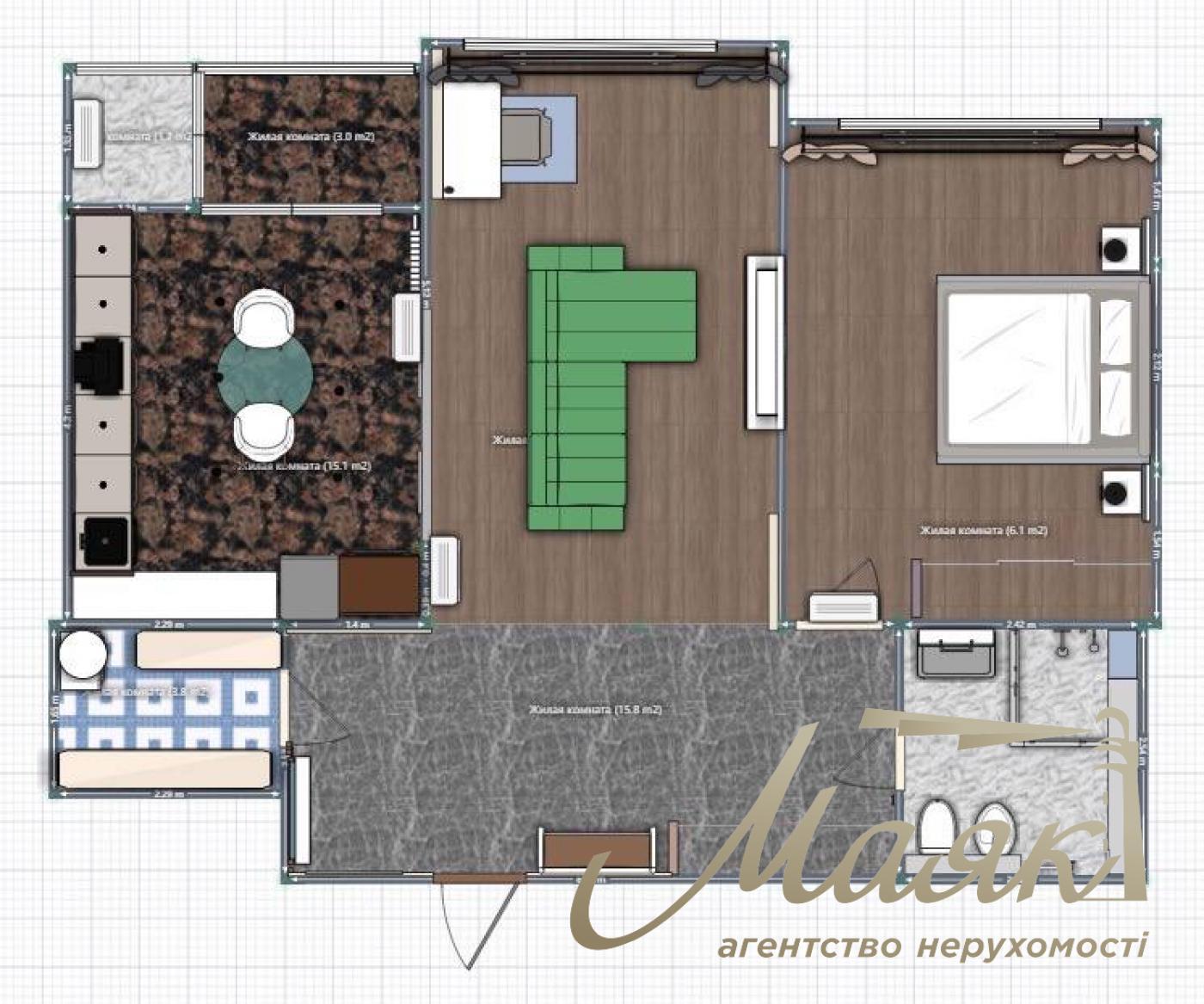 Оренда 2-кімнатної квартири (85м2) ЖК Новопечерські Липки